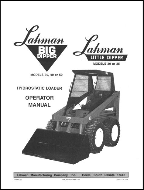 lahman little dipper skid steer loader operator|lahman skid steer manual.